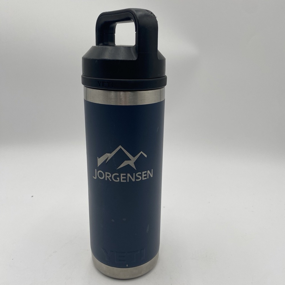 Yeti Rambler 18 OZ‎ Bottle Navy Blue  Chug Cap Clean SEE PICS Jorgensen